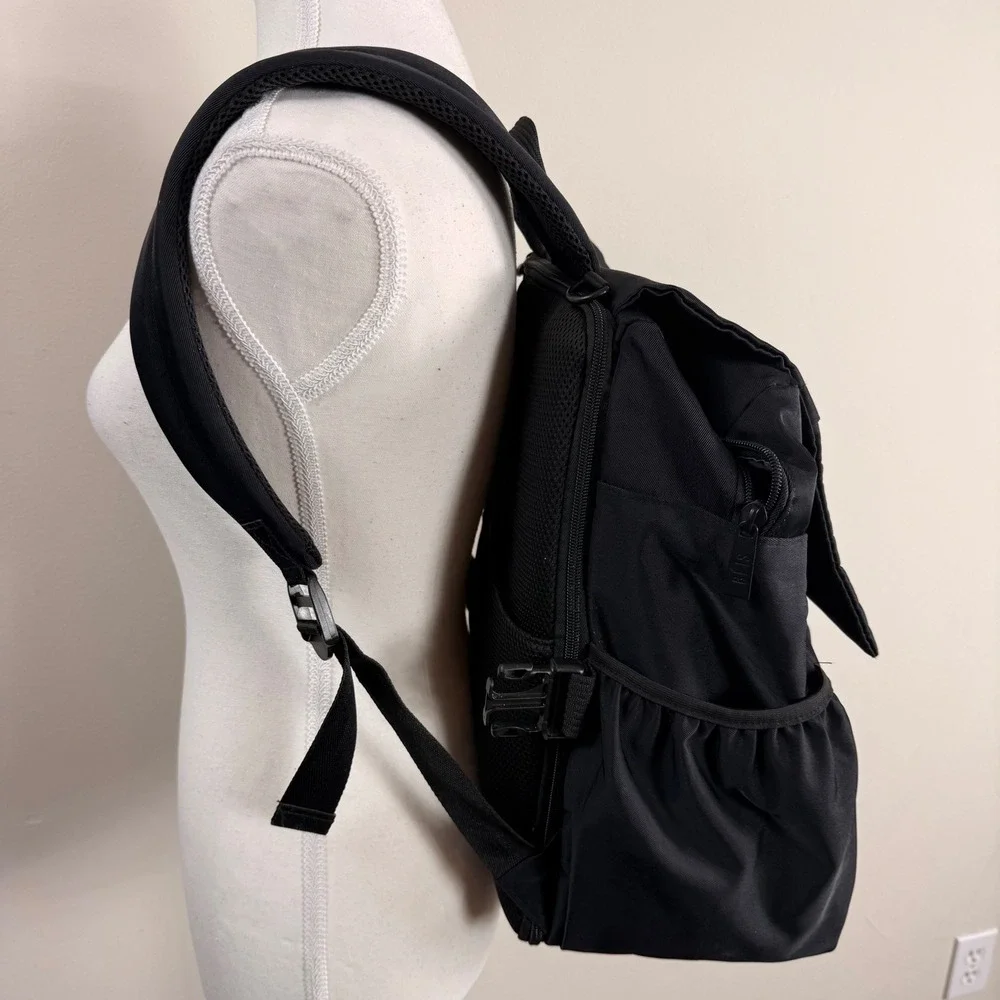 BEIS Diaper Bag Backpack Black Nylon Travel Laptop Bag with Trolley Sleeve
